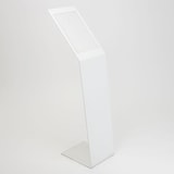 thumbnail of Danieli Store | Expositor publicitario de pie con atril con bolsillo tamaño A4 Vertical | Soporte de metal blanco con base en forma de L