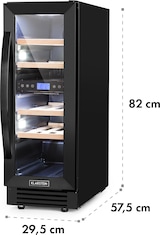 thumbnail of Klarstein Vinovilla 17 Built-In Duo Weinkühlschrank 53l 17 Fl. 2 Zonen Glastür Schwarz