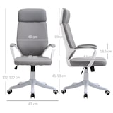 thumbnail of Vinsetto Cadeira de escritório ergonômica ajustável em altura giratória com apoio de braços Apoio de cabeça e encosto alto 63x65x113-123 cm Cinza
