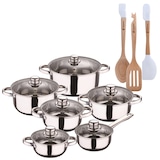 thumbnail of BERGNER - Batería de cocina Cassel 12pcs Acero inoxidable apto para Inducción con Juego de 3 utensilios de cocina en silicona y madera