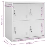 thumbnail of vidaXL Lockerkast 90x45x92,5 cm staal lichtgrijs