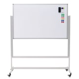 thumbnail of Whiteboard HWC-L87, Magnettafel, zwei Tafeln beidseitig beschreibbar höhenverstellbar rollbar inkl. Zubehör 101x69cm