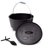 thumbnail of BBQ-Nerd® Dutch Oven "Starter" 3,1L mit Füßen | bereits eingebrannt | Gusseisen Feuertopf, Bräter mit Deckel inkl. Deckelheber