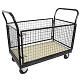 thumbnail of Gitterwagen Plattformwagen 500 kg 119x67x107cm Vierwandwagen Transportwagen Gitterrollwagen Bremse