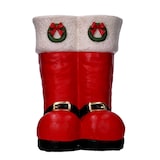 thumbnail of Vacchetti Portavaso resina stivali rosso e biancocm31,5x31h41