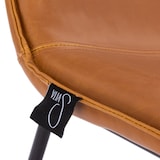 thumbnail of SVITA RON Loungesessel Cocktailsessel Clubsessel ohne Armlehnen Metall-Gestell Leder-Optik Cognac