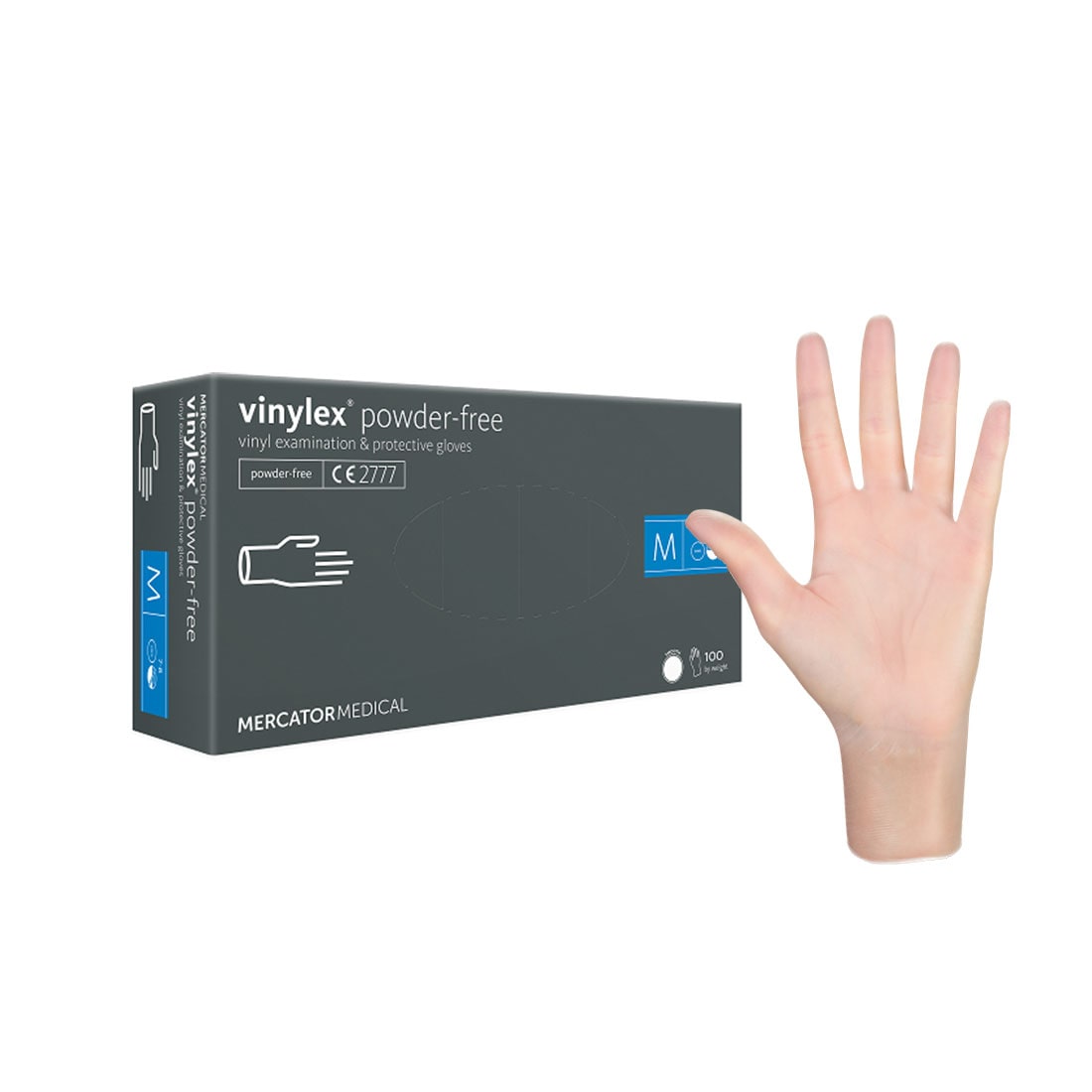 MERCATOR Vinylex Einmalhandschuhe - puderfreie Vinyl Handschuhe