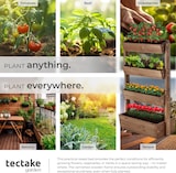 thumbnail of tectake Vertikalbeet Flora, lackiertes Holz, inkl. Pflanzvlies - 85 x 45 x 140 cm braun
