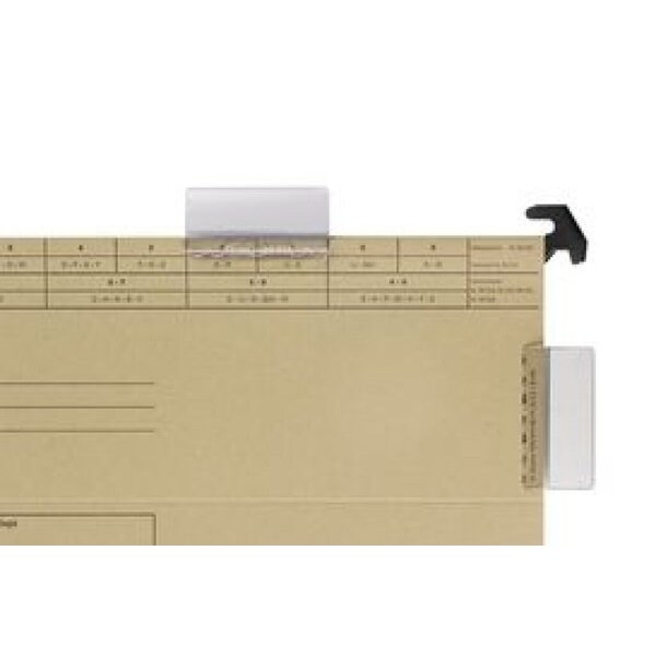 Sichtreiter mit Beschriftungsschild aus PVC, farblos, 50x27 mm