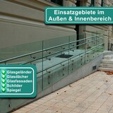 thumbnail of PRIOstahl Glaspunkthalter Glashalter 1 Stück mit M8x40mm Schraube Anschluss: Flach aus Edelstahl V2A