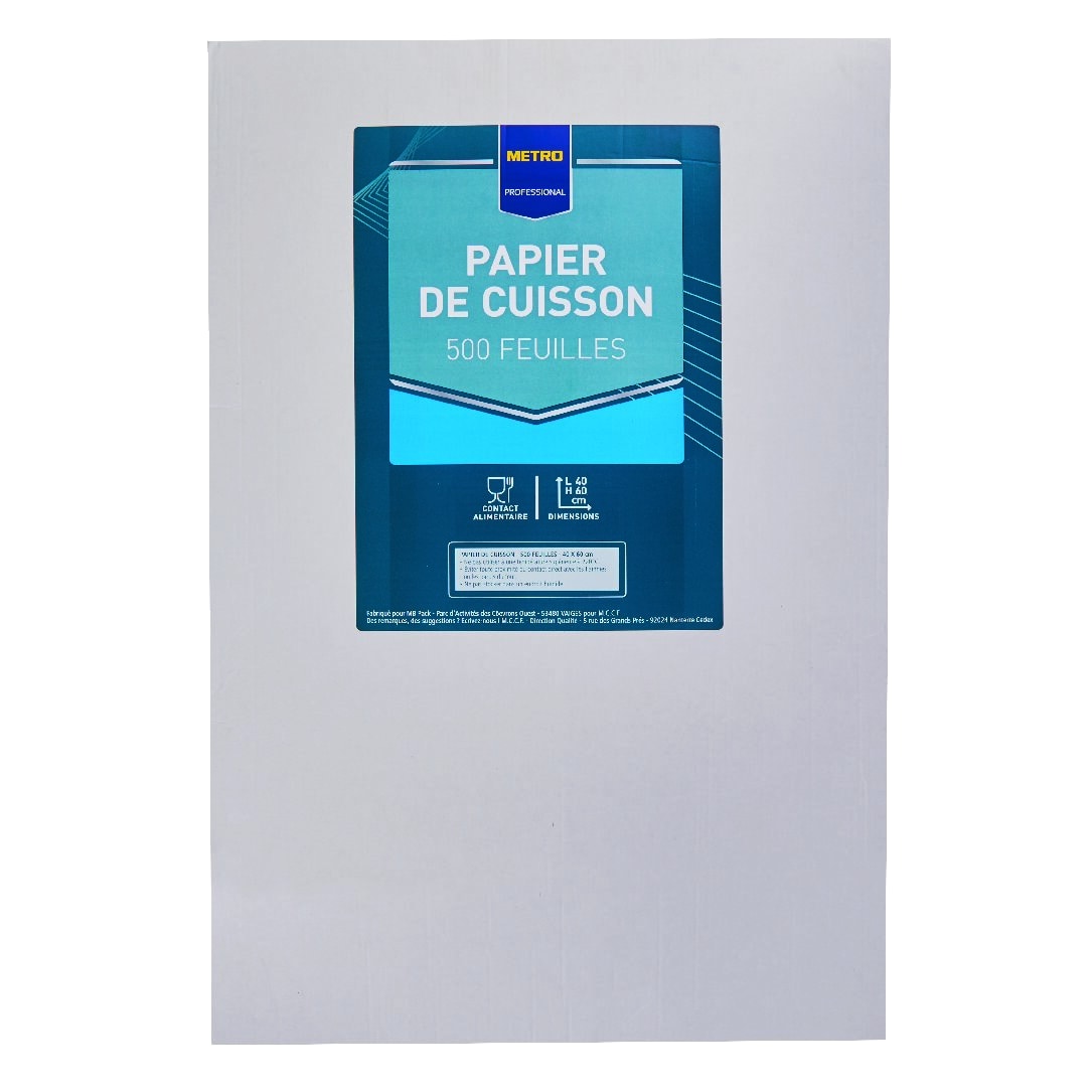 METRO PROFESSIONAL Papier cuisson sulfurisé 500 feuilles 40 x 60 cm