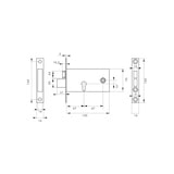 thumbnail of Serrure encastrable pour porte d'entrée à cylindre