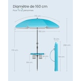 thumbnail of Helloshop26 - Parasol upf 50+ inclinaison de 30° des 2 côtés hauteur réglable petite tablette crochets adapté pour plage jardin sans 12_0006893