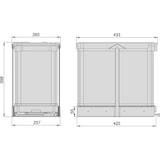 thumbnail of Poubelle de recyclage extraction manuelle 2 bacs 12 litres Recycle Emuca
