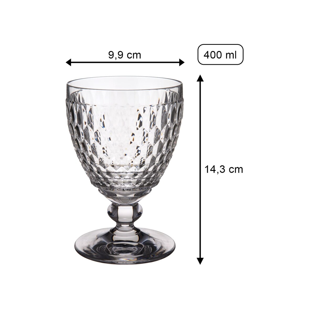 Villeroy & Boch Boston Coloured Wasserglas 400 ml rot 4er Set