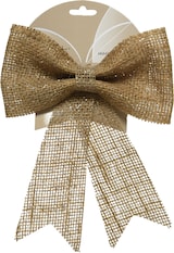 thumbnail of 1 Schleife 24cm Jute Optik Geschenkschleifen Weihnachtsschleifen Dekoschleifen festliche Dekoration Weihnachten braun