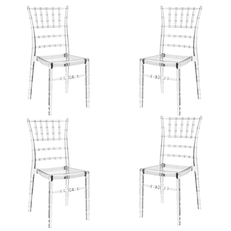 SIESTA EXCLUSIVE Lot de 4 chaises pour événements Chiavari Transparent