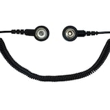 thumbnail of ESD-Spiralkabel, 1 MOhm, schwarz, 2,4 m, 3/10 mm Druckknopf
