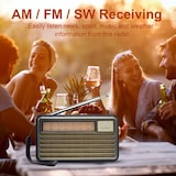 thumbnail of Rádio COSHANO AM, FM e Bluetooth com ranhura para cartão TF e entrada auxiliar