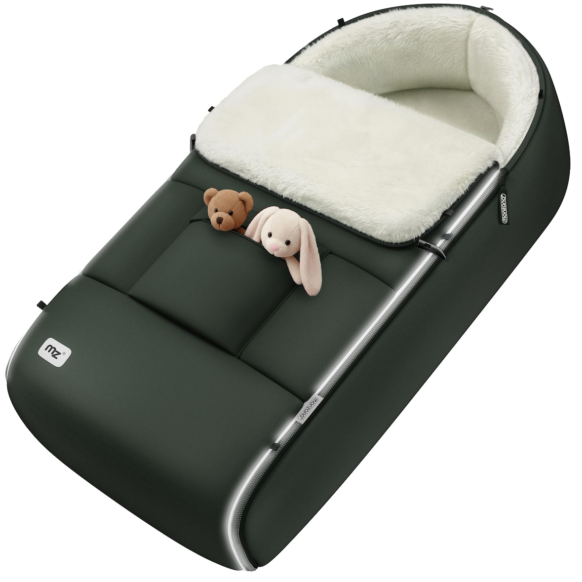 MONZANA® Babyfußsack Basic Waldschattengrün