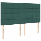 thumbnail of vidaXL Boxspringbett mit Matratze Dunkelgrün 200x200 cm Samt