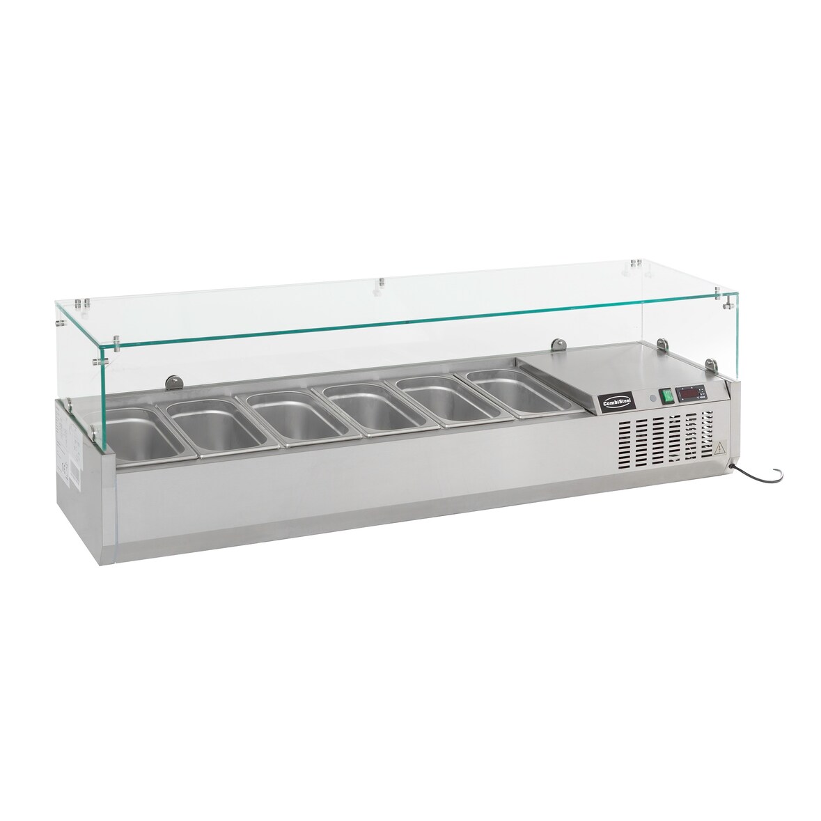Aufsatzvitrine Albon | 1/3 GN | HxBxT 43,5x120x39,5cm | + CHEFGASTRO Geschirrtuch