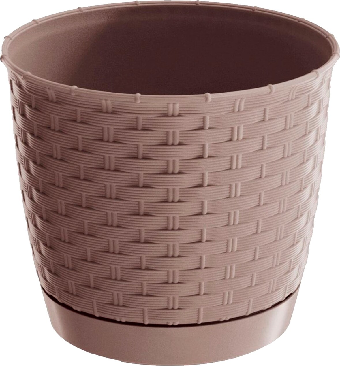 Prosperplast - RATOLLA ROUND 2,8L Blumentopf - 19x19x16,5cm in Mocca Farbe