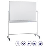 thumbnail of FRANKEN Mobiles Whiteboard 200 x 100 cm, doppelseitig, lackiert, magnetisch, beschreibbar, trocken abwischbar, Whiteboard mit Ständer und Rollen