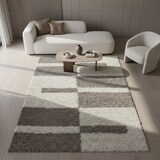 thumbnail of Hochflorteppich Shaggy Kariert Weich Flauschig Waschbar Strapazierfähig Schlafzimmer Esszimmer Beige 100x200 cm – WATZMANN von Kadima Design