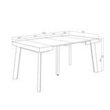 thumbnail of Mesa Consola extensible, 160, Para 8 comensales, Patas de madera, Cemento _ 247_6