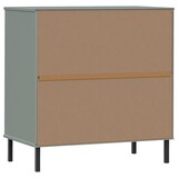 thumbnail of vidaXL Sideboard OSLO mit 3 Schubladen Grau 77x40x79,5 cm Massivholz