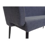 thumbnail of Sitzbank | HxBxT 77x133x56cm | Sitzhöhe 48cm | Esszimmerbank Bank Polsterbank Garderobenbank Rückenlehne Armlehne Stoff/Textil 133cm | Anthrazit