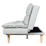 thumbnail of Schlafsofa HWC-M79, Gästebett Schlafcouch Couch Sofa, Schlaffunktion Liegefläche 180x110cm ~ Stoff/Textil mint-grau