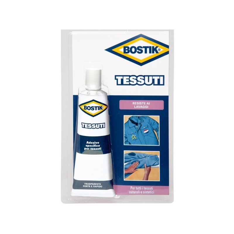 Bostik adesivo per tessuti resistente al lavaggio a macchina 50 gr d2578