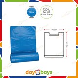 thumbnail of DayBays 12000 Stk. Müllsäcke Premium 120L (Typ70) 70x110cm HDPE Blau Extra Stark