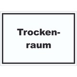thumbnail of Trockenraum Aufkleber mit Text Wäsche trocknen waagerecht A7 (74x105mm)
