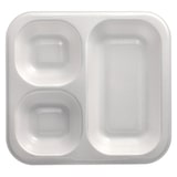thumbnail of 200 Siegelschalen, XPS 3-geteilt 1150 ml 4,2 cm x 24,5 cm x 26,5 cm weiss laminiert