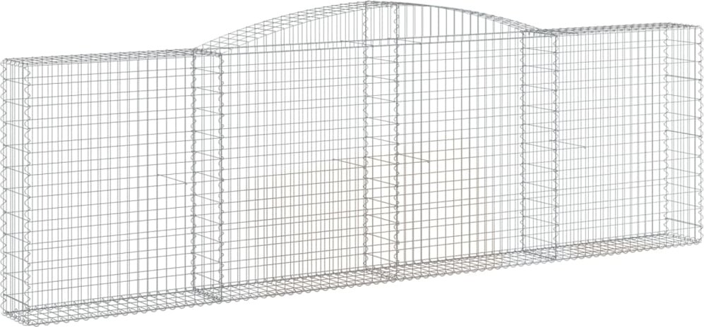 vidaXL Gabionen mit Hochbogen 20Stk. 400x30x120/140cm Verzinktes Eisen