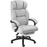 thumbnail of tectake Chaise de bureau JILIEN avec repose-pieds et revêtement en velours - gris - 406162