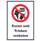 thumbnail of Essen und Trinken verboten Aufkleber A6 (105x148mm)