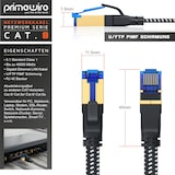 thumbnail of Primewire Flachbandpatchkabel CAT 8 mit Baumwollummantelung - Gigabit Ethernet LAN Kabel - 40 Gbit/s - S/FTP PIMF Schirmung - Netzwerkkabel - 0,5m