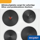 thumbnail of Exquisit Elektro-Standherd EH9-3-090 weiss | Energieeffizienzklasse A | 48 l Garraum | Massekochfeld | Elektro-Standherd 50 cm