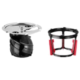 thumbnail of KitchenAid Entsafter Vorsatz 5KSM1JA, 16 x 24 x 29 cm, Kunststoff/Edelstahl, 1 l, mit Einfüllöffnung/ Einfülltablett/ Stopfer, transparent/grau