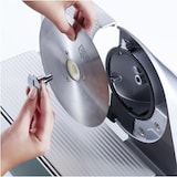 thumbnail of Graef Vollmetall-Allesschneider Classic mit Glasbodenplatte, Edelstahl-Wellenschliffmesser, Moment- und Dauerfunktion C20EU