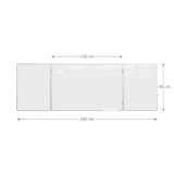 thumbnail of Tableau Blanc Scolaire Type Triptyque avec Cadre en Aluminium 120x90cm//240cm