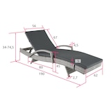 thumbnail of Aluminium Rattan Sonnenliege Océane