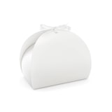 thumbnail of 10 Tortenschachtel mit Schleife 16x14x9cm lebensmittelechte Faltschachteln Pappschachteln Torten Kuchen Geschenke Boxen Tortenkartons Hochzeit Weiß