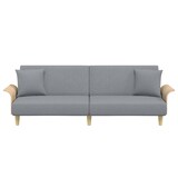 thumbnail of vidaXL Schlafsofa mit Armlehnen Hellgrau Stoff