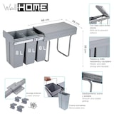 thumbnail of WellHome - Abfalleimer unter der Spüle mit Bodenbefestigung für die Küche, 3 x 8 l, manuelle Entnahme