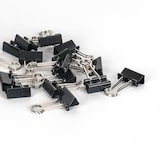 thumbnail of SIGMA Clips para carpetas, metal, 19 mm, negro, 80 unidades